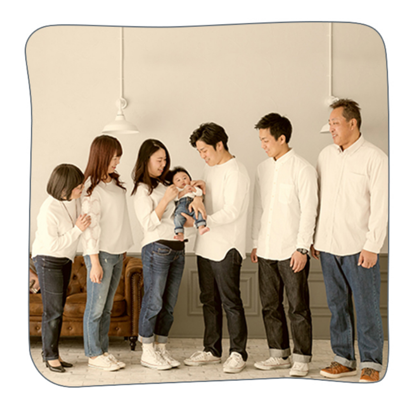 家族写真, 大人数